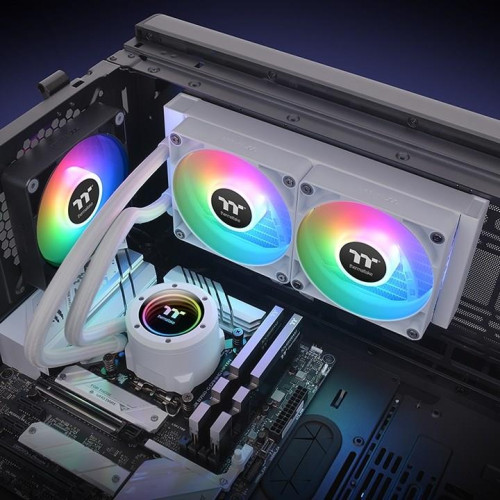 Thermaltake TH240 V2 ARGB - Zestaw chłodzenia cieczą - 24 cm - 57.05 cfm - Biały-17591802