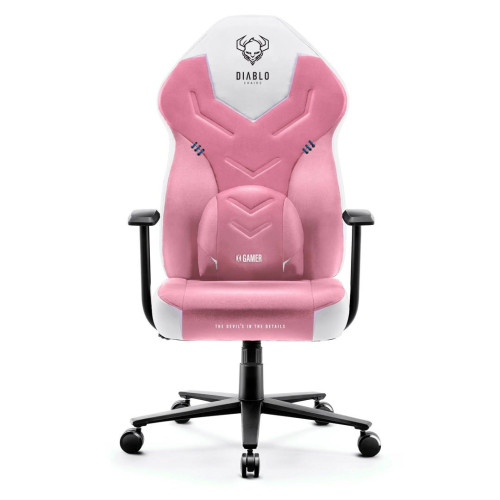 Fotel gamingowy DIABLO X-GAMER różowo-biały-17594847