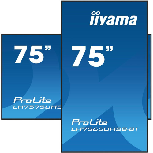 iiyama LH7575UHS-B1AG signage display Płaski panel Digital Signage 190,5 cm (75