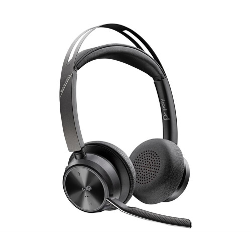 POLY Zestaw słuchawkowy Voyager Focus 2 z certyfikatem Microsoft Teams USB-C-C + przejściówka USB-C/A