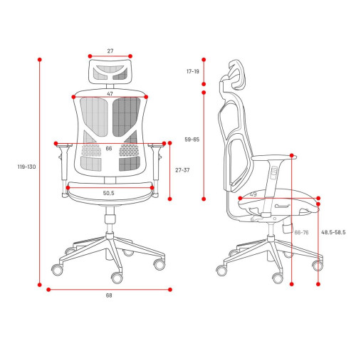 Fotel gamingowy DIABLO V-BASIC FOTEL czarno-szary-17641296