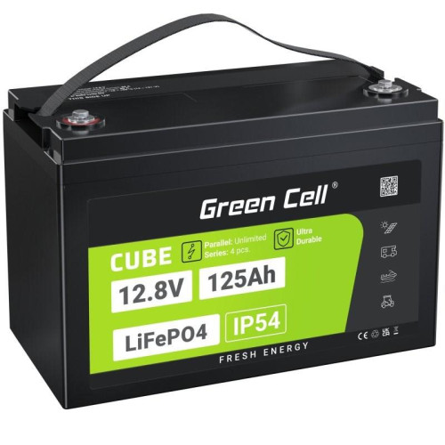 GREEN CELL AKUMULATOR LIFEPO4 CUBE 125AH 12V/12.8V 1600WH LFPGC12V125AH-17718294