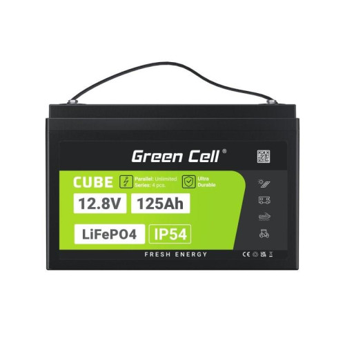GREEN CELL AKUMULATOR LIFEPO4 CUBE 125AH 12V/12.8V 1600WH LFPGC12V125AH-17718318