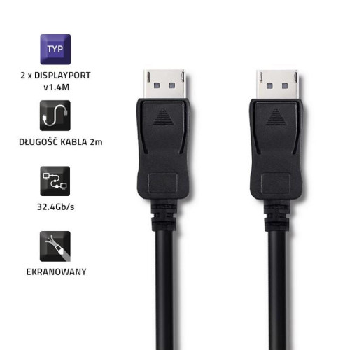 Kabel DisplayPort v1.4 Męski - DisplayPort v1.4 Męski 2m-17719858