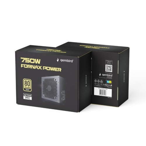 Zasilacz komputerowy Fornax Power 750W aktywny PFC wentylator 12 cm 80+Gold-17722801