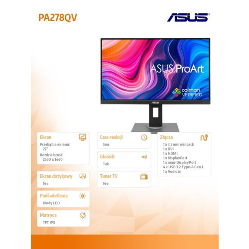 Monitor 27 cali PA278QV VY-17722921