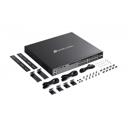 Przełącznik zarządzalny SG6428X Omada 24-Port Gigabit Stackable L3 Managed Switch with 4 10GE SFP+ Slots-1772403