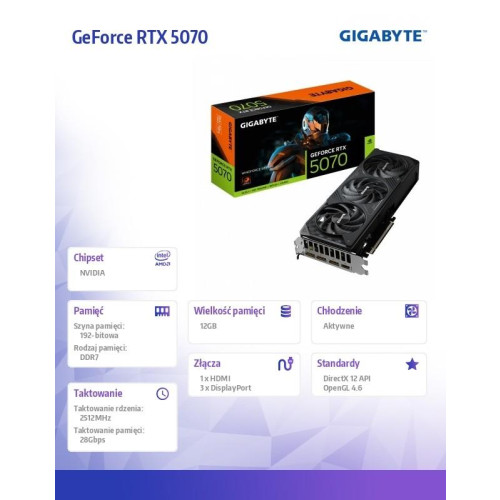 Karta graficzna GeForce RTX 5070 WINDFORCE SFF 12G 192BIT GDDR7 3DP/HDMI-17724051