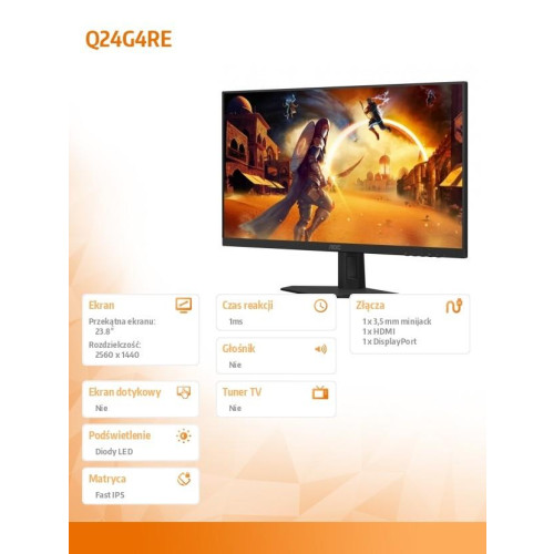 Monitor Q24G4RE 23.8 cala Fast IPS 180Hz HDMI DP-17724274
