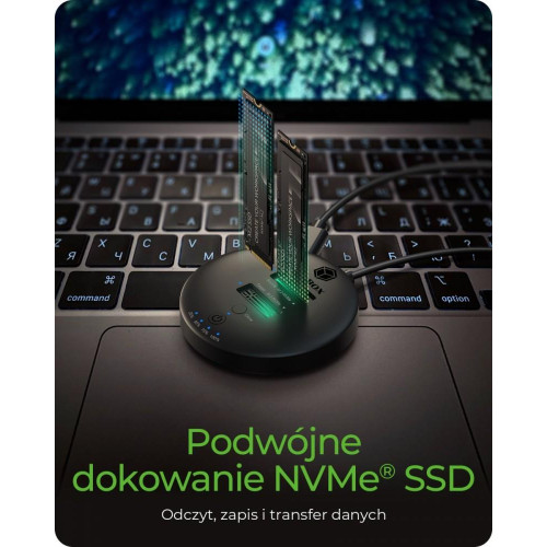 Stacja klonująca+dockująca dla 2xNVMe M.2SSD IB-1612MCL-C31-17728437