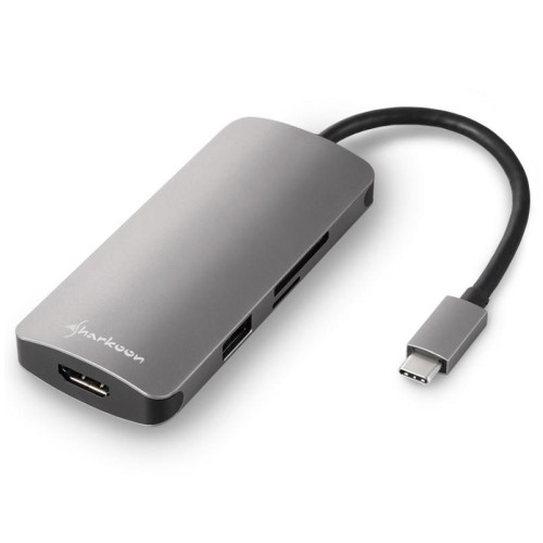 Hub USB 3.0 TYPE C multiport kolor szary