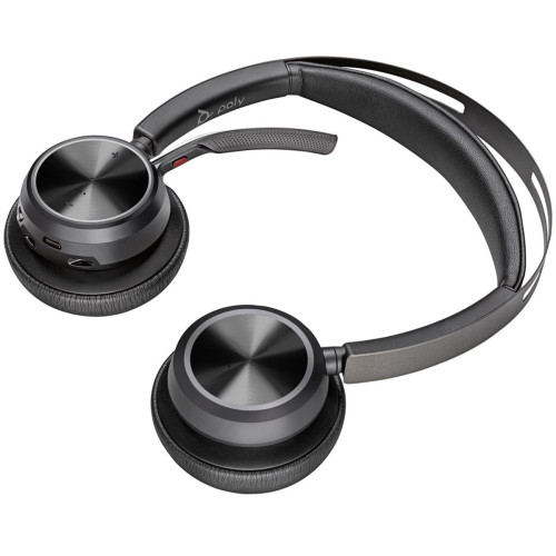 POLY Zestaw słuchawkowy Voyager Focus 2 USB-C-C + przejściówka USB-C/A Adapter + podstawka ładująca-17792928