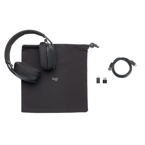 Logitech Zone Vibe Zestaw słuchawkowy Bezprzewodowy Opaska na głowę Połączenia/muzyka Bluetooth Grafitowy-17804699