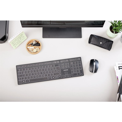 CHERRY KW 9100 SLIM klawiatura Uniwersalne RF Wireless + Bluetooth QWERTY Angielski Czarny-17804706