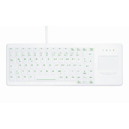 Active Key AK-C4400 klawiatura Medyczna USB + PS/2 Niemiecki Biały