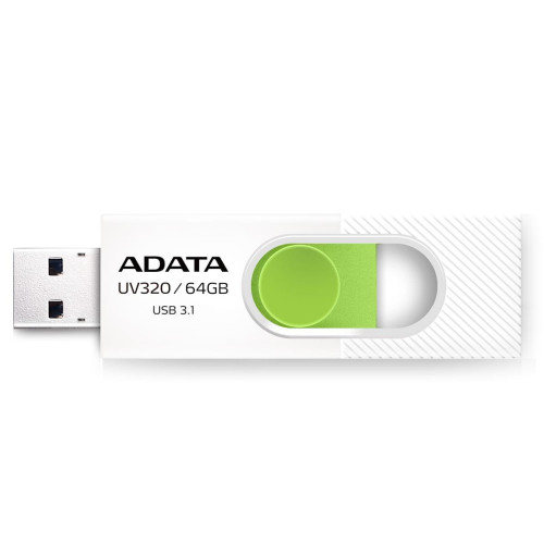 ADATA FLASHDRIVE UV320 64GB USB3.1 White-Green-1781107
