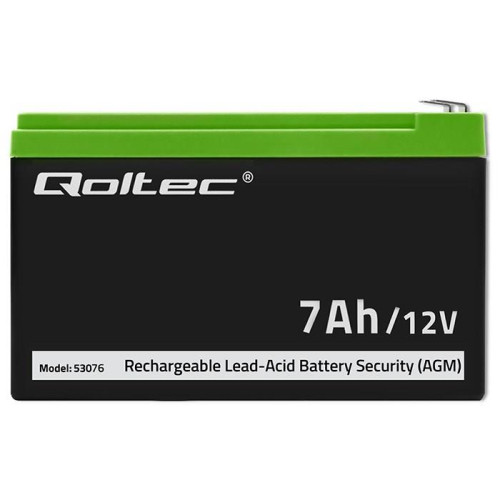QOLTEC AKUMULATOR AGM 12V | 7AH | MAX. 105A | SECURITY-17821105