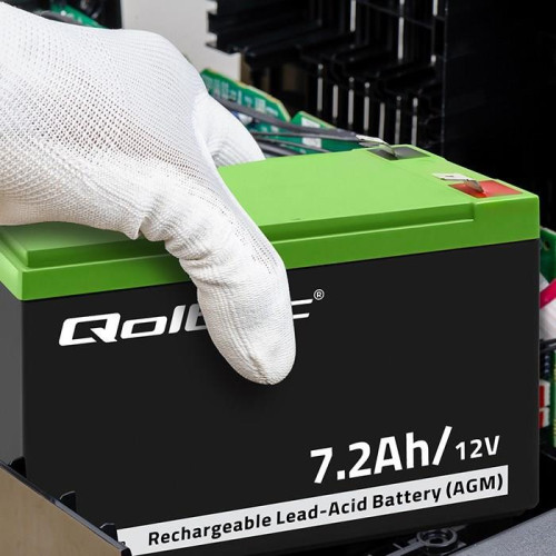 QOLTEC AKUMULATOR AGM 12V | 7.2AH | MAX 108A-17821111