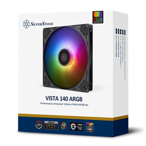 Silverstone VISTA 140 ARGB Płyta główna Wentylator 14 cm Czarny 1 szt.-17898145