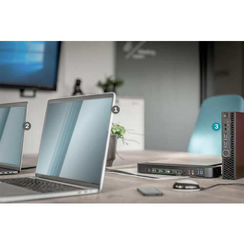 Digitus Przełącznik KVM, 4-portowy, 4K 60 Hz, 4 x DP in, 1 x DP/HDMI out-17908088
