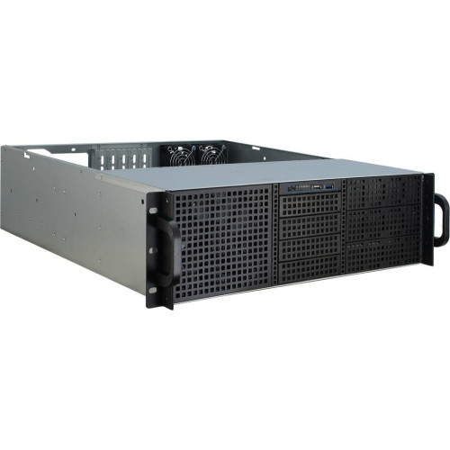 Inter-Tech 3U-30248 Stojak Czarny, Stal nierdzewna-17970292