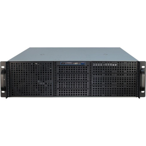 Inter-Tech 3U-30248 Stojak Czarny, Stal nierdzewna-17970293