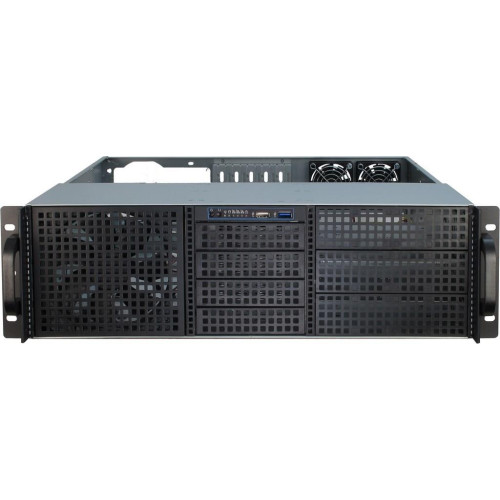 Inter-Tech 3U-30248 Stojak Czarny, Stal nierdzewna-17970294