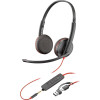 Poly Blackwire 3225 Stereo USB-C Headset +3.5mm Plug +USB-C/A Adapter (Bulk)-18020800