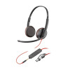 Poly Blackwire 3225 Stereo USB-C Headset +3.5mm Plug +USB-C/A Adapter (Bulk)-18066849