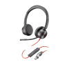 POLY Zestaw słuchawkowy Blackwire 8225 Stereo USB-C z certyfikatem Microsoft Teams + przejściówka USB-C/A-18115321