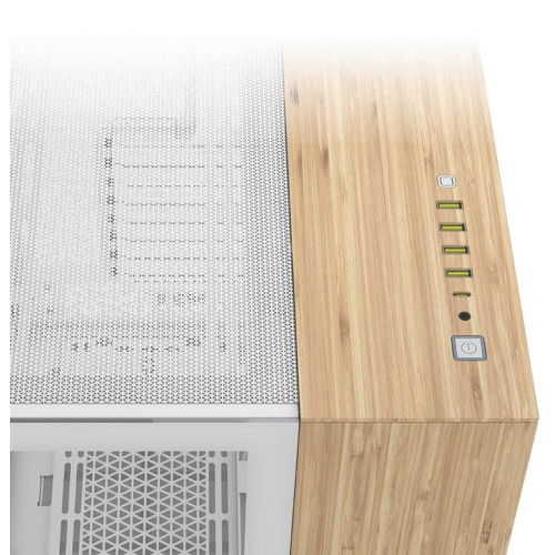 Corsair 6500X Tempered Glass Mid-Tower White/Wood-18111168