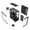 GEMBIRD OBUDOWA FORNAX X550 AQUARIUM MIDI-TOWER (2X USB 3.1, 1X USB TYPE-C) 3X FAN, CZARNA-18206076