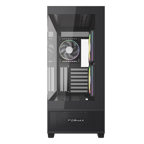 GEMBIRD OBUDOWA FORNAX X550 AQUARIUM MIDI-TOWER (2X USB 3.1, 1X USB TYPE-C) 3X FAN, CZARNA-18206069