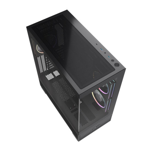 GEMBIRD OBUDOWA FORNAX X550 AQUARIUM MIDI-TOWER (2X USB 3.1, 1X USB TYPE-C) 3X FAN, CZARNA-18206071