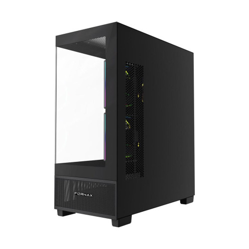 GEMBIRD OBUDOWA FORNAX X550 AQUARIUM MIDI-TOWER (2X USB 3.1, 1X USB TYPE-C) 3X FAN, CZARNA-18206072