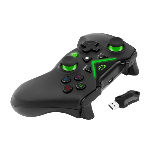 Gamepad bezprzewodowy Esperanza EGG112K (PC, PS3, Xbox One; kolor czarny, kolor zielony)-1829986