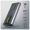 EEM2-SD2 Obudowa zewnętrzna aluminiowa bezśrubowa USB-A/C 3.2 Gen2 M.2 NVMe/SATA display LCD-18368433