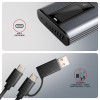 EEM2-SD2 Obudowa zewnętrzna aluminiowa bezśrubowa USB-A/C 3.2 Gen2 M.2 NVMe/SATA display LCD-18368438