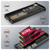 EEM2-SD2 Obudowa zewnętrzna aluminiowa bezśrubowa USB-A/C 3.2 Gen2 M.2 NVMe/SATA display LCD-18368440