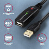 ADR-207 USB 2.0 A-M -> A-F aktywny kabel przedłużacz/wzmacniacz 7.5m-18368444