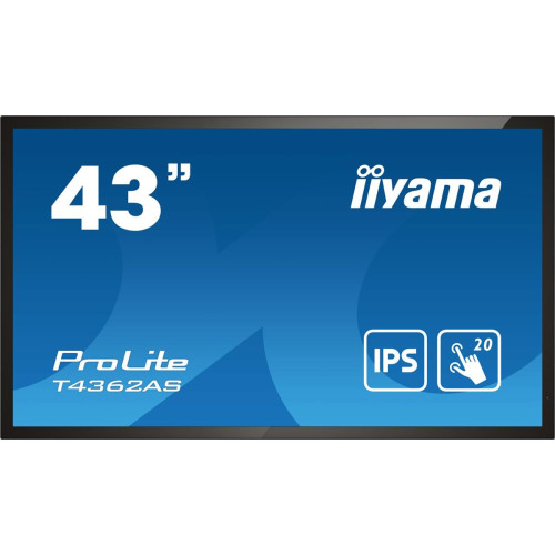 Płaski panel interaktywny Iiyama T4362AS-B1 - 108 cm (42.5") - IPS - 3840 x 2160 pikseli - 24/7