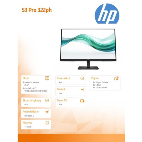 Monitor S3 Pro 322ph FHD MNTR B0BN7UT#ABB-18368692
