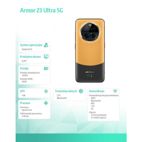 Smartfon Armor 23 Ultra 5G 12GB/512GB Pomarańczowy-18369135