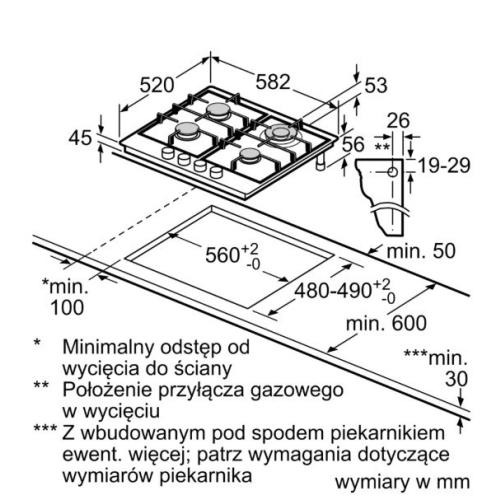 Płyta gazowa PCH6A5I90 Flame Select WOK-18371489