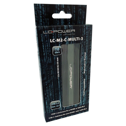 LC-Power LC-M2-C-MULTI-3 obudowa do dysków twardych Obudowa SSD Antracyt M.2-18384087