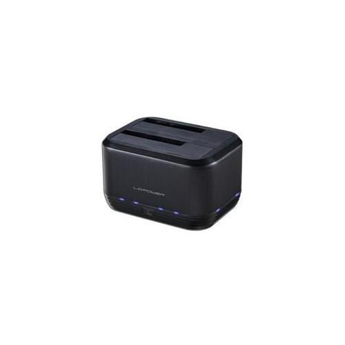 LC-Power LC-DOCK-U3-III stacja dokująca do dysków twardych USB 3.2 Gen 1 (3.1 Gen 1) Type micro-B Czarny