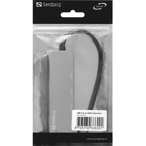 Sandberg USB-C to 4 x USB 3.0 Hub SAVER-18403616