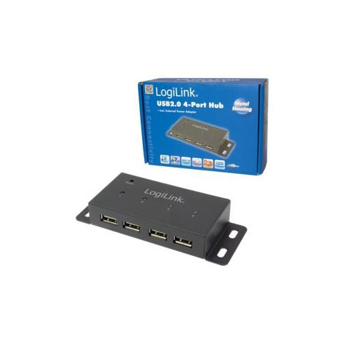 LogiLink UA0141A huby i koncentratory 480 Mbit/s Czarny-18403627