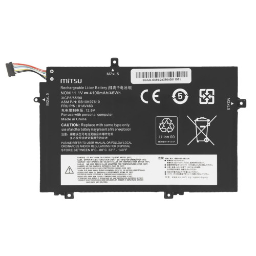 Bateria Mitsu do Lenovo ThinkPad L14, L15, L480, L580-18419244