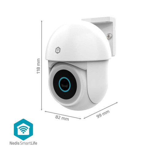 Kamera zewnętrzna Nedis Smartlife Wifi, IP65 czujnik ruchu, night vision, biały-18474924